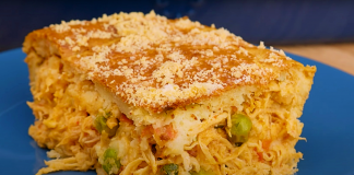 Torta de frango de liquidificador